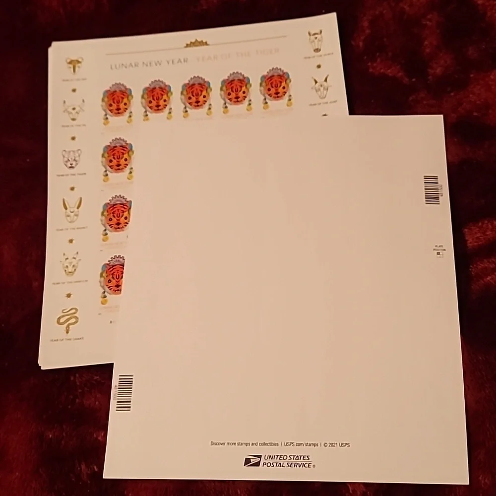 100 Lunar‎ New Year of the Tiger 2022 Forever Postage Stamps USPS Mail Stamp - Picture 7 of 8